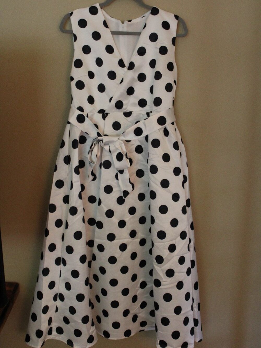 White & Black Polka Dot Dress